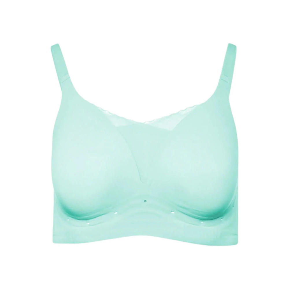 Rhonda Shear Women's Invisible Edge Breathable Gel Bra Aqua -